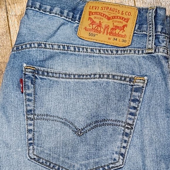 LEVI'S 559 Men's Relaxed Straight Jeans - 34 x 30 - Picture 4 of 5